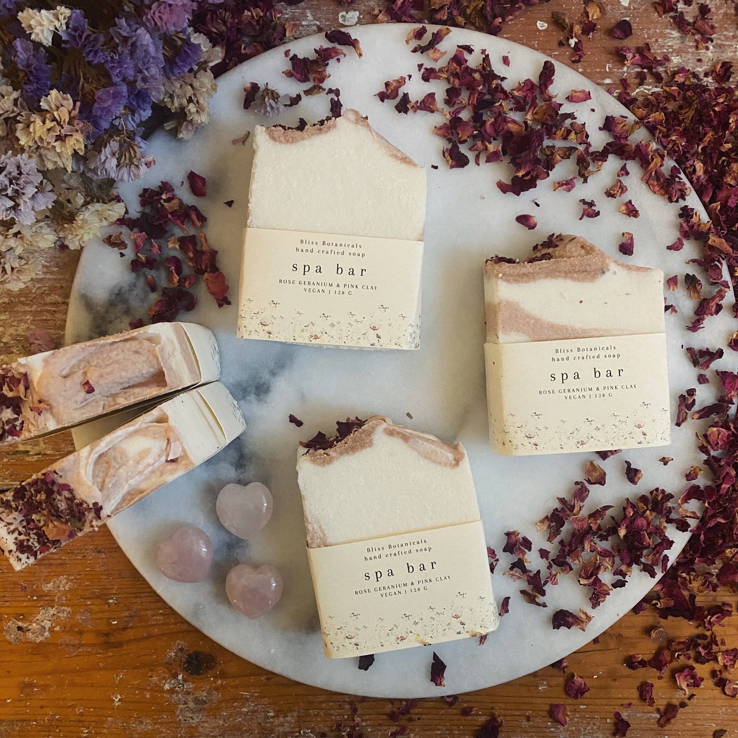 Award Winning Rose Geranium Salt Spa Bar | Handmade Vegan Soap UK