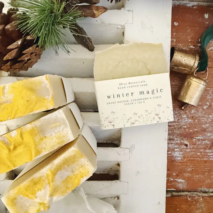 Winter Magic Handmade Soap – Orange, Cedarwood & Clove | Vegan Festive Skincare