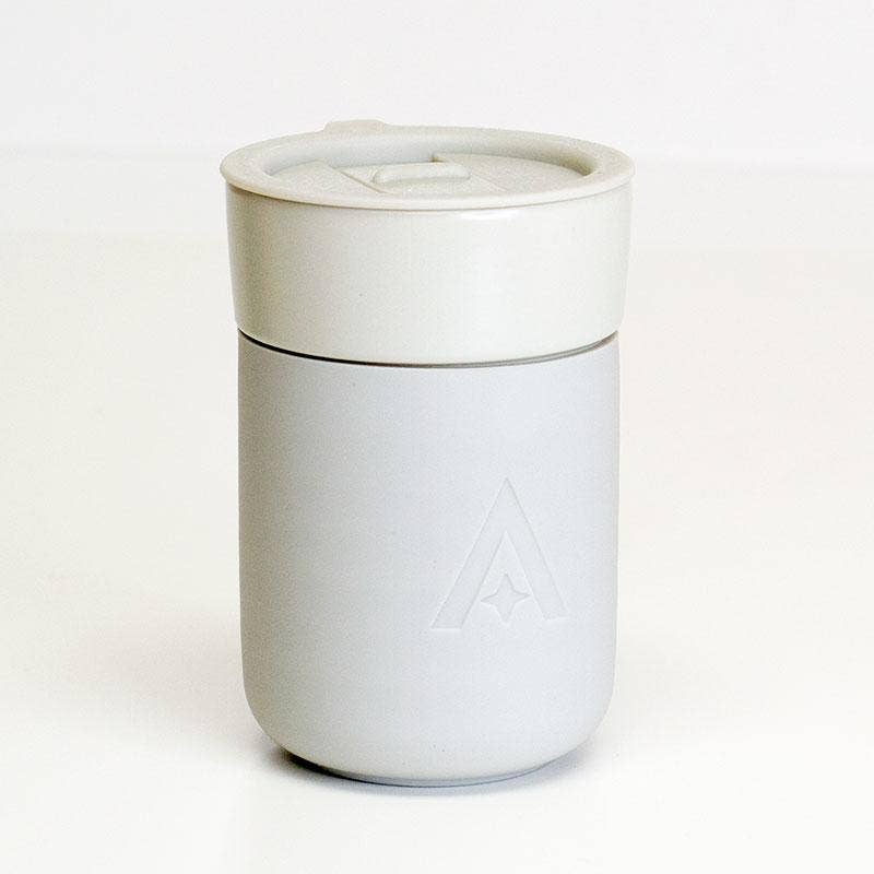 Ceramic Carry Mug with Lid – Natural Stone