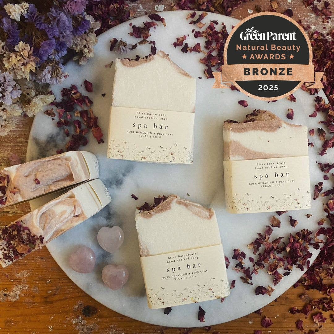 Award Winning Rose Geranium Salt Spa Bar | Handmade Vegan Soap UK