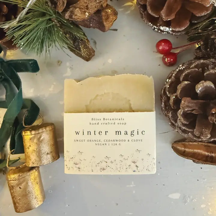 Winter Magic Handmade Soap – Orange, Cedarwood & Clove | Vegan Festive Skincare