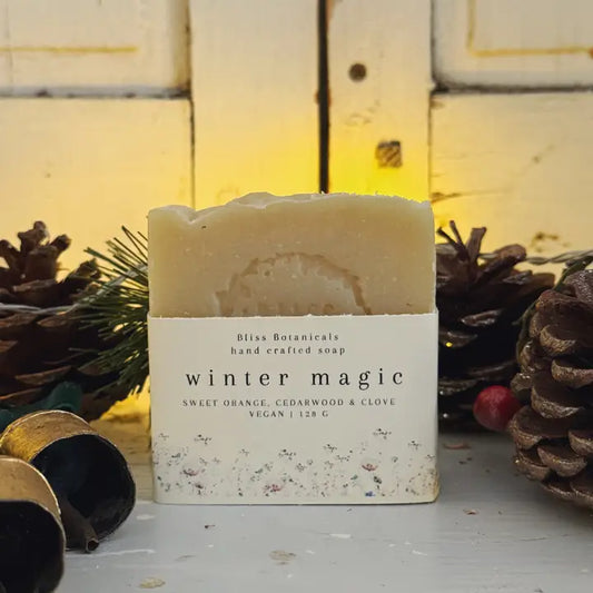 Winter Magic Handmade Soap – Orange, Cedarwood & Clove | Vegan Festive Skincare