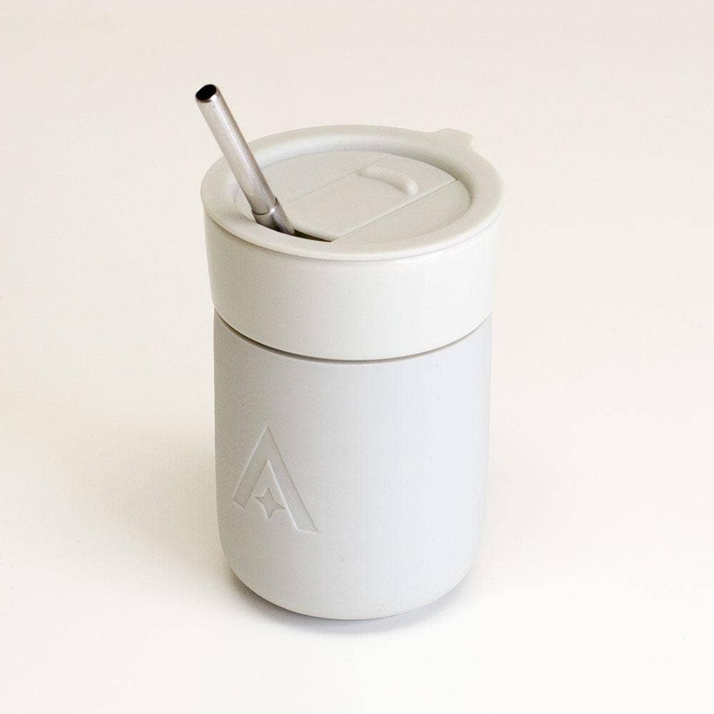 Ceramic Carry Mug with Lid – Natural Stone